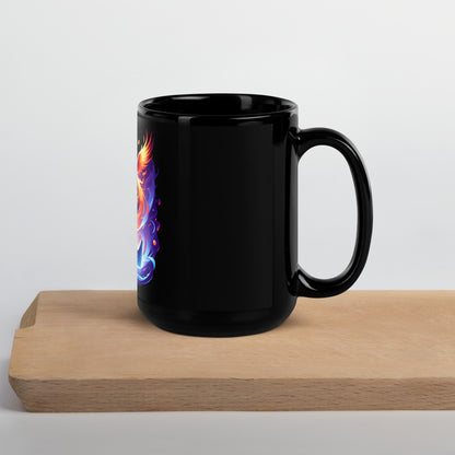 Zauberzelt Schwarze glänzende Tasse