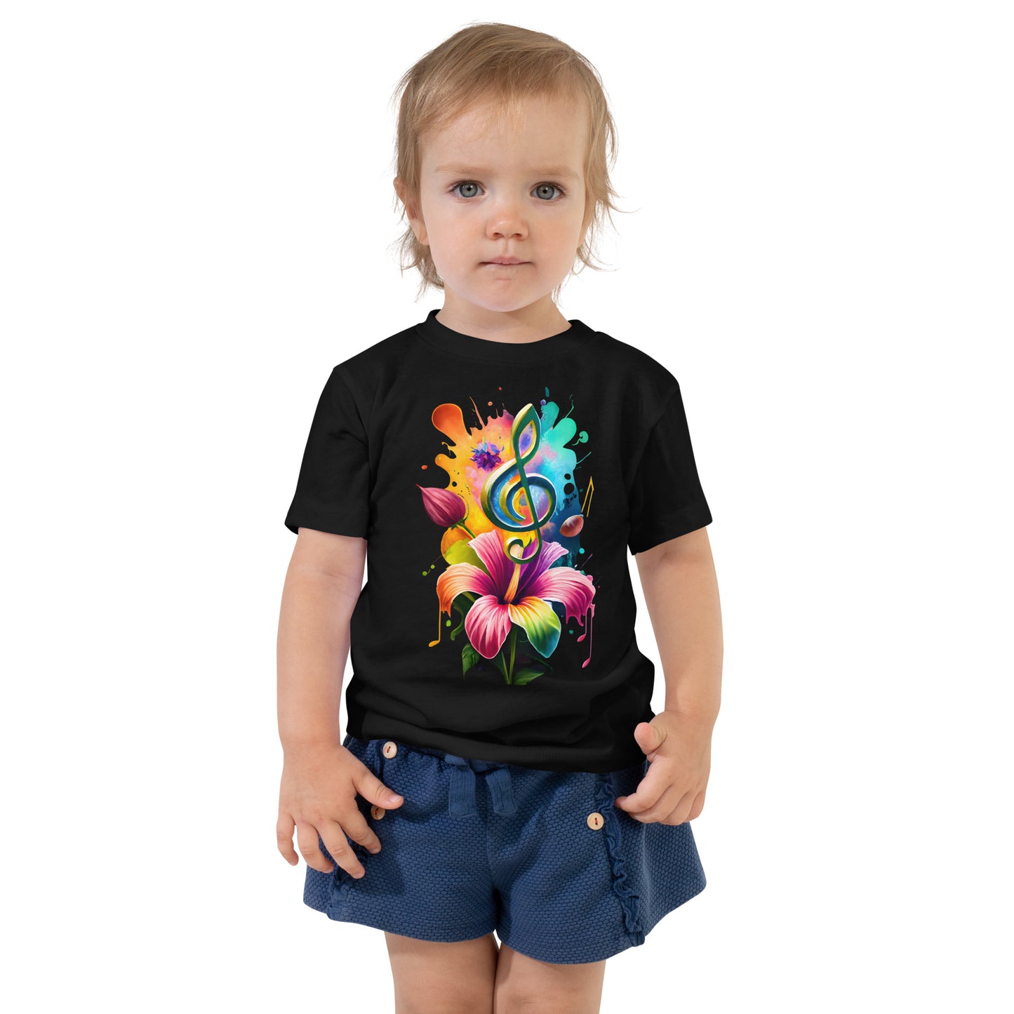 Melodische Blütenpracht Kurzärmeliges Baby-T-Shirt