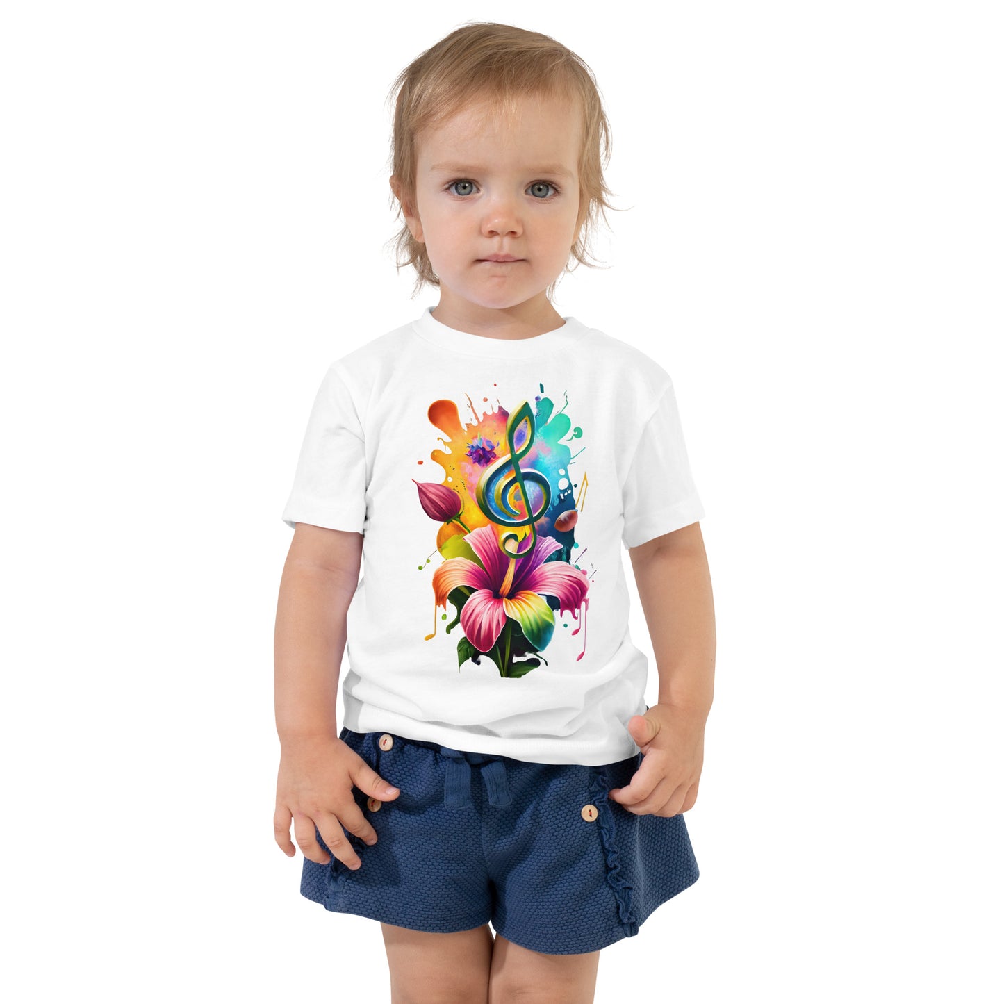 Melodische Blütenpracht Kurzärmeliges Baby-T-Shirt