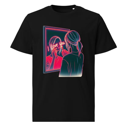 "Perfekt wie ich bin" - Selbstliebe Neon-Design für Frauen | Ischkrass.de Bio-Baumwoll-T-Shirt