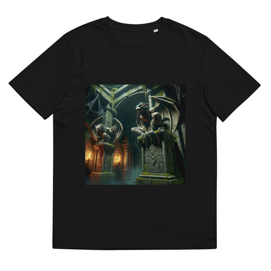 "Wächter des Verlorenen Tempels" – DnD Rollenspiel-Kunstwerk | Ischkrass.de Unisex-Bio-Baumwoll-T-Shirt