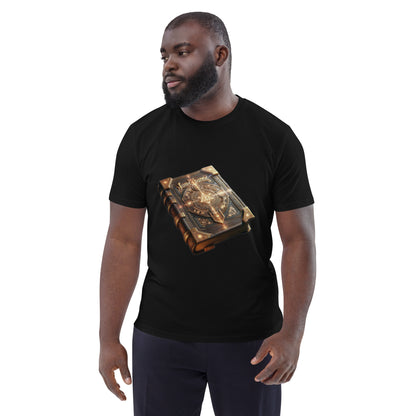 "Geheimnisse des Loredome" – Das ultimative DND-Zauberbuch für Abenteurer Unisex-Bio-Baumwoll-T-Shirt