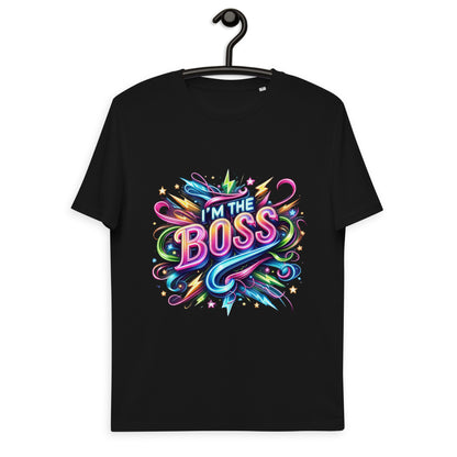 "I'm the Boss" – Leuchtendes Selbstbewusstsein auf Ischkrass.de T-Shirts Unisex-Bio-Baumwoll-T-Shirt