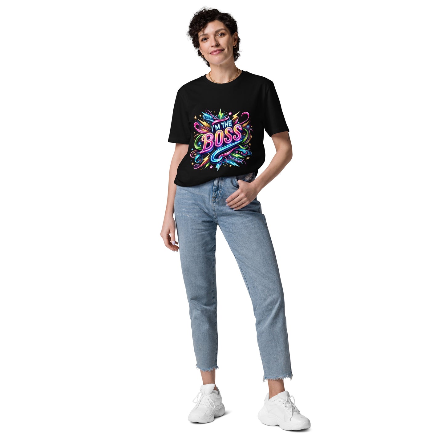 "I'm the Boss" – Leuchtendes Selbstbewusstsein auf Ischkrass.de T-Shirts Unisex-Bio-Baumwoll-T-Shirt