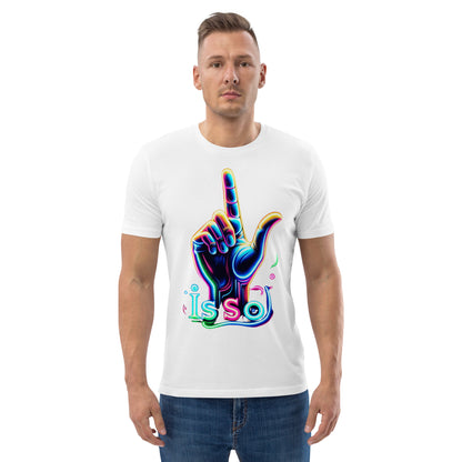 "Is so" Neon-Handgesten T-Shirt | Ischkrass.de Unisex-Bio-Baumwoll-T-Shirt