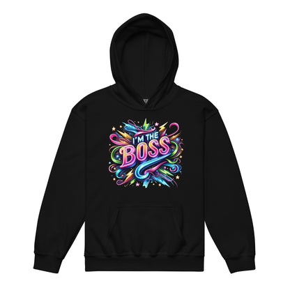 "I'm the Boss" – Leuchtendes Selbstbewusstsein auf Ischkrass.de  Hoodie für Jugendliche