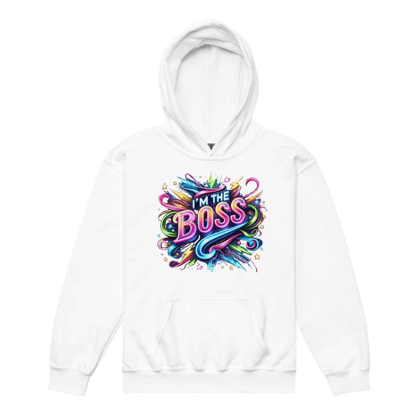 "I'm the Boss" – Leuchtendes Selbstbewusstsein auf Ischkrass.de  Hoodie für Jugendliche